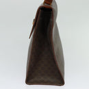 CELINE Macadam Canvas Hand Bag PVC Leather Brown Gold Auth 128609-4