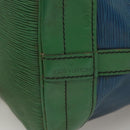 LOUIS VUITTON Epi Noe Shoulder Bag Bicolor Green Blue M44044 LV Auth 128621-17
