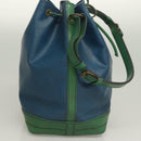 LOUIS VUITTON Epi Noe Shoulder Bag Bicolor Green Blue M44044 LV Auth 128621-4
