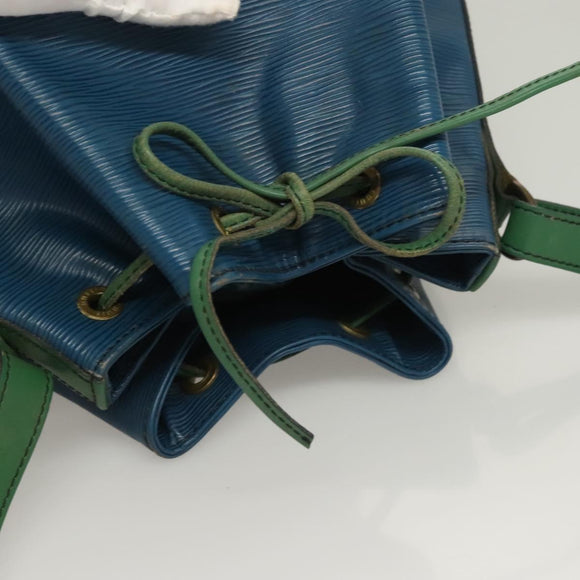 LOUIS VUITTON Epi Noe Shoulder Bag Bicolor Green Blue M44044 LV Auth 128621