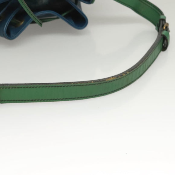 LOUIS VUITTON Epi Noe Shoulder Bag Bicolor Green Blue M44044 LV Auth 128621