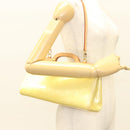 LOUIS VUITTON Monogram Vernis Roxbury Drive Hand Bag Perle M91374 LV Auth 128630-21