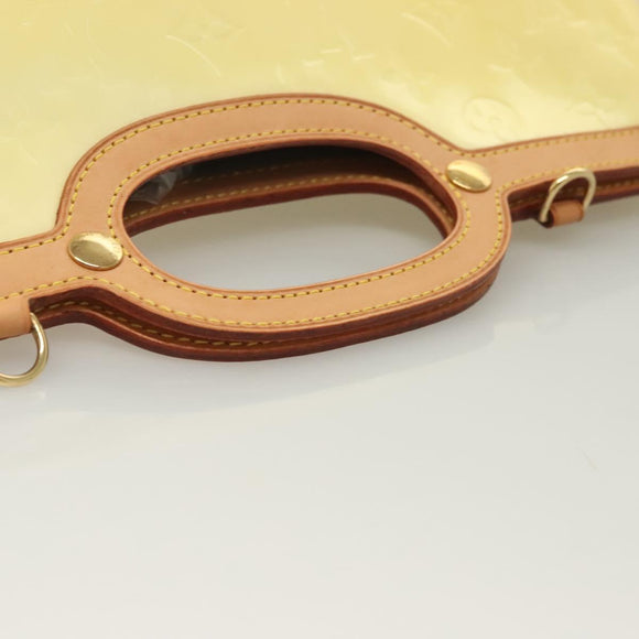 LOUIS VUITTON Monogram Vernis Roxbury Drive Hand Bag Perle M91374 LV Auth 128630