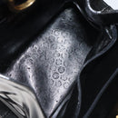 Salvatore Ferragamo Gancini Chain Shoulder Bag Enamel Black Gold Auth 128633-16