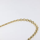 Salvatore Ferragamo Gancini Chain Shoulder Bag Enamel Black Gold Auth 128633-8