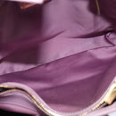 Salvatore Ferragamo Vala Chain Tote Bag Leather Purple Gold Auth 128634-11
