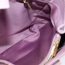 Salvatore Ferragamo Vala Chain Tote Bag Leather Purple Gold Auth 128634-18
