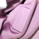 Salvatore Ferragamo Vala Chain Tote Bag Leather Purple Gold Auth 128634-12
