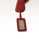 Miu Miu Chain Shoulder Bag Leather Red Silver Auth 128640-10