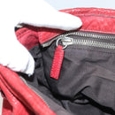 Miu Miu Chain Shoulder Bag Leather Red Silver Auth 128640-21