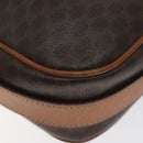 CELINE Macadam Canvas Shoulder Bag PVC Leather Brown Gold Auth 128661-17
