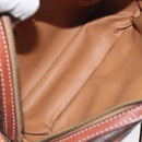 CELINE Macadam Canvas Shoulder Bag PVC Leather Brown Gold Auth 128661-10