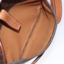 CELINE Macadam Canvas Shoulder Bag PVC Leather Brown Gold Auth 128661-22