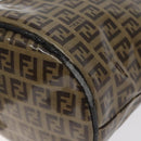 FENDI Zucchino Canvas Mamma Baguette Shoulder Bag Enamel Beige Gold Auth 128662-15