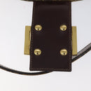 FENDI Zucchino Canvas Mamma Baguette Shoulder Bag Enamel Beige Gold Auth 128662-10