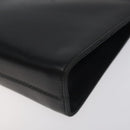 Salvatore Ferragamo Gancini Chain Shoulder Bag Leather Black Gold Auth 128664-9