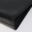 Salvatore Ferragamo Gancini Chain Shoulder Bag Leather Black Gold Auth 128664-15