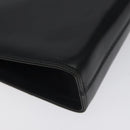 Salvatore Ferragamo Gancini Chain Shoulder Bag Leather Black Gold Auth 128664-16