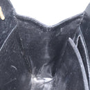 Salvatore Ferragamo Gancini Chain Shoulder Bag Leather Black Gold Auth 128664-18