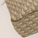 Christian Dior Trotter Canvas Romantic Tote Bag PVC Beige Silver Auth 128666-14