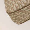 Christian Dior Trotter Canvas Romantic Tote Bag PVC Beige Silver Auth 128666-16