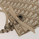 Christian Dior Trotter Canvas Romantic Tote Bag PVC Beige Silver Auth 128666-10