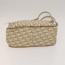 Christian Dior Trotter Canvas Romantic Tote Bag PVC Beige Silver Auth 128666-5