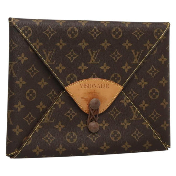 LOUIS VUITTON Monogram Visionaire Briefcase M99045 LV Auth 128672