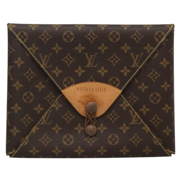 LOUIS VUITTON Monogram Visionaire Briefcase M99045 LV Auth 128672
