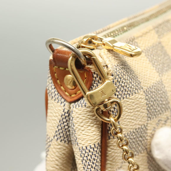 LOUIS VUITTON Damier Azur Eva Shoulder Bag 2way N55214 LV Auth 128674