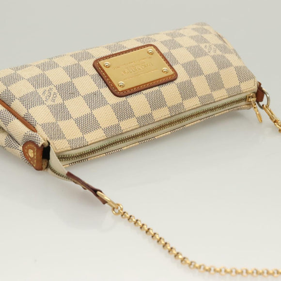 LOUIS VUITTON Damier Azur Eva Shoulder Bag 2way N55214 LV Auth 128674