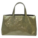 LOUIS VUITTON Monogram Vernis Wilshire PM Bag Gris Art Deco M91627 Auth 128675-2