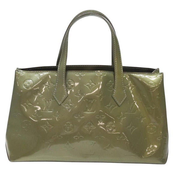 LOUIS VUITTON Monogram Vernis Wilshire PM Bag Gris Art Deco M91627 Auth 128675