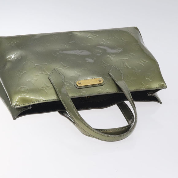 LOUIS VUITTON Monogram Vernis Wilshire PM Bag Gris Art Deco M91627 Auth 128675