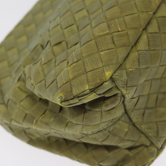 BOTTEGA VENETA INTRECCIATO Shoulder Bag Nylon Green Auth 128679