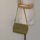 BOTTEGA VENETA INTRECCIATO Shoulder Bag Nylon Green Auth 128679-21