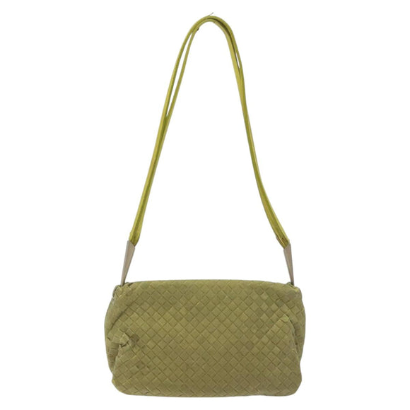 BOTTEGA VENETA INTRECCIATO Shoulder Bag Nylon Green Auth 128679