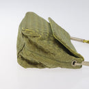 BOTTEGA VENETA INTRECCIATO Shoulder Bag Nylon Green Auth 128679-3