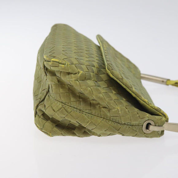 BOTTEGA VENETA INTRECCIATO Shoulder Bag Nylon Green Auth 128679