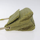 BOTTEGA VENETA INTRECCIATO Shoulder Bag Nylon Green Auth 128679-4