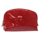 LOUIS VUITTON Vernis Pochette Cosmetic PM Rouge Grunadine M91746 LV Auth 128683-1