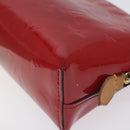 LOUIS VUITTON Vernis Pochette Cosmetic PM Rouge Grunadine M91746 LV Auth 128683-15