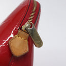 LOUIS VUITTON Vernis Pochette Cosmetic PM Rouge Grunadine M91746 LV Auth 128683-8