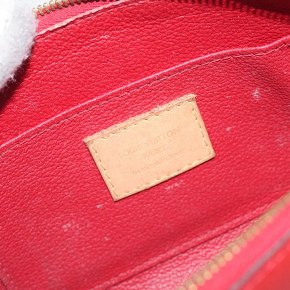 LOUIS VUITTON Vernis Pochette Cosmetic PM Rouge Grunadine M91746 LV Auth 128683