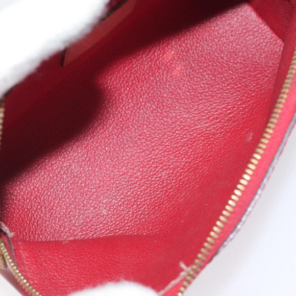 LOUIS VUITTON Vernis Pochette Cosmetic PM Rouge Grunadine M91746 LV Auth 128683