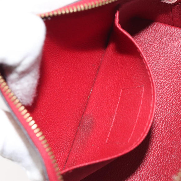 LOUIS VUITTON Vernis Pochette Cosmetic PM Rouge Grunadine M91746 LV Auth 128683