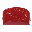 LOUIS VUITTON Vernis Pochette Cosmetic PM Rouge Grunadine M91746 LV Auth 128683-2