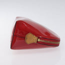 LOUIS VUITTON Vernis Pochette Cosmetic PM Rouge Grunadine M91746 LV Auth 128683-3