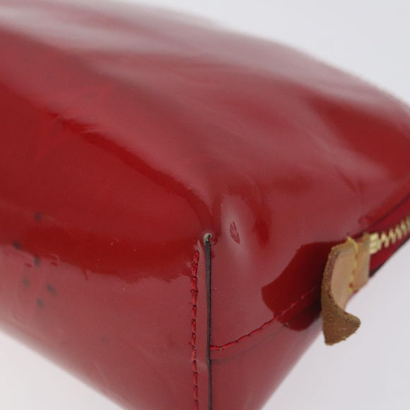 LOUIS VUITTON Vernis Pochette Cosmetic PM Rouge Grunadine M91746 LV Auth 128683