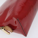LOUIS VUITTON Vernis Pochette Cosmetic PM Rouge Grunadine M91746 LV Auth 128683-14